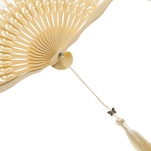 BABEYOND Handmade Lace Folding Hand Fan with Bamboo Ribs