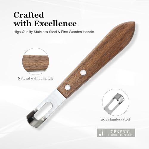 Citrus Peeler with Walnut Handle - Channel Knife for Cocktails