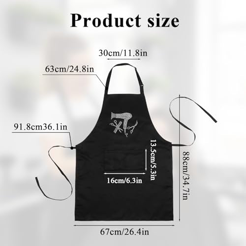 XLIUAX Adjustable Hair Stylist Apron with Rhinestones & Pockets