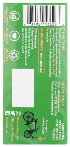 Barry's Irish Breakfast Tea - 40 Full-Bodied Tea Bags for Morning & Afternoon