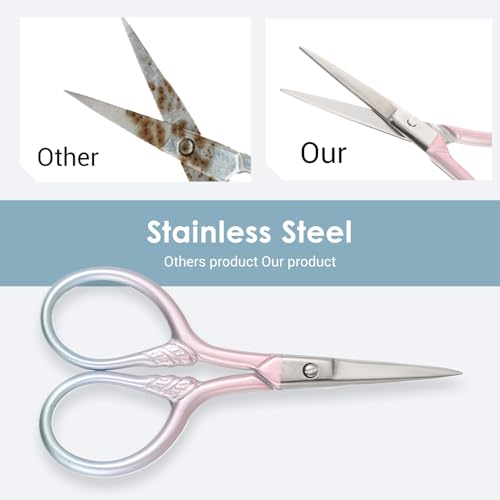 Sorcristy 3.5-Inch Facial Hair Grooming Scissors with PU Sheath