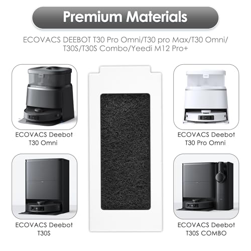 3-Pack HEPA Filters for ECOVACS DEEBOT T30S & Yeedi M12 Pro+