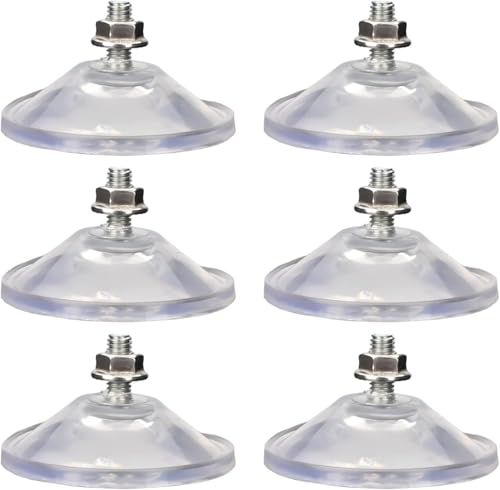 Transparent Suction Cups - 6 Pcs Strong PVC Pads with Screws