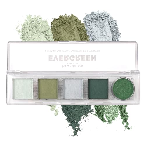 Profusion Cosmetics Mini Eyeshadow Palette – 5 Compact Shades Evergreen