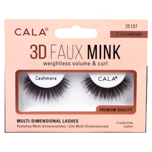 Cala 3D Faux Mink Eyelashes Cashmere 35107 - Lightweight Cruelty-Free Lashes