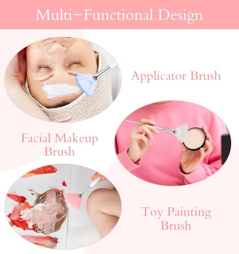 6Pcs Soft Fan Facial Brushes for Skincare Mud Clay Masks & Makeup