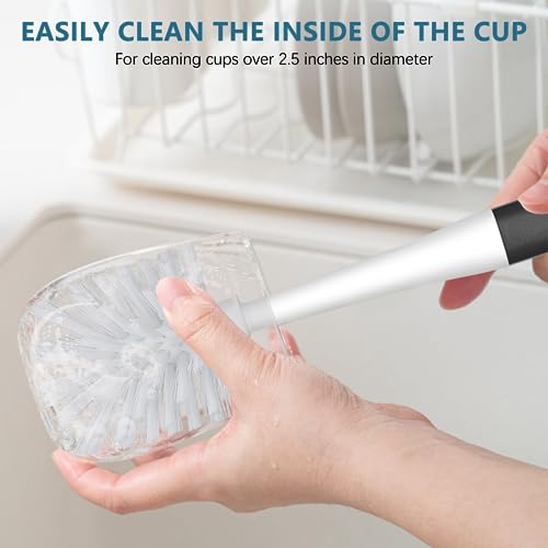SetSail 3-Pack Dish Brush Set with Scraper Tip - Non-Slip Handle