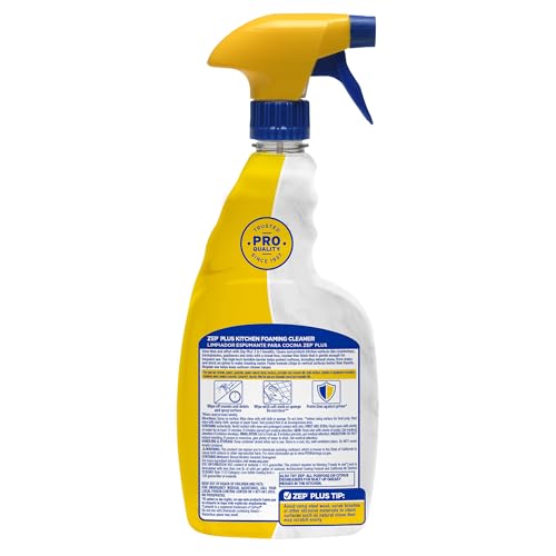 Zep Plus Kitchen Foaming Cleaner - 32 FL OZ - Streak-Free, 2-in-1 Formula