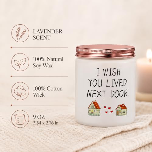 Funny Best Friend Candle - Lavender Scented Soy Wax Gift for Women, 9oz