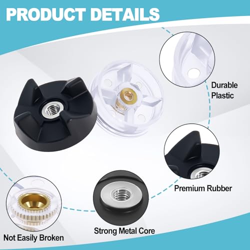 4-Pack Blender Replacement Gear Set for Magic Bullet MB1001 250W