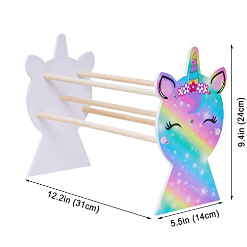 Rainbow Headband Holder Organizer for Girls - Unicorn Design