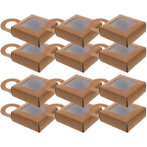 12-Pack Wine Bottle Gift Boxes with Window and Hanging Hook