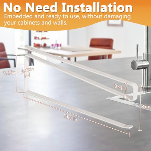 Lucasden Under Cabinet Tumbler Lid Organizer & Storage Hanger - White
