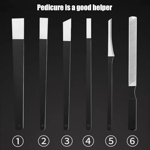 Motroce 6-Piece Professional Stainless Steel Pedicure Knife Set & Callus Remover