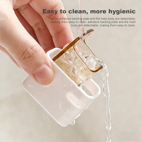 ROOM127 Wall Mounted Toothbrush Holder Set with Dispenser - Gray