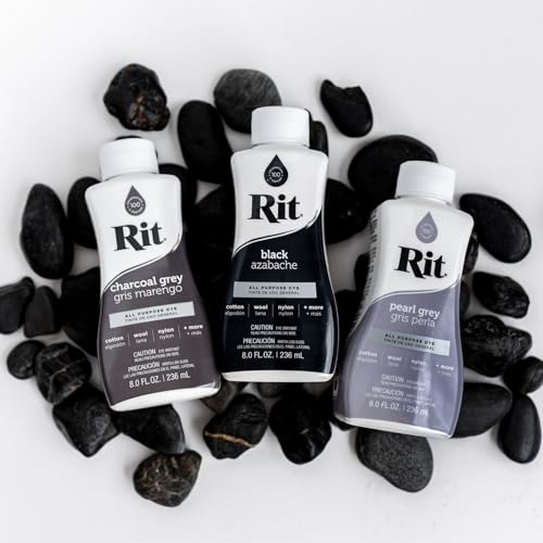 Rit Charcoal Grey All-Purpose Liquid Dye, 8 Fl Oz - Versatile Fabric Colorant