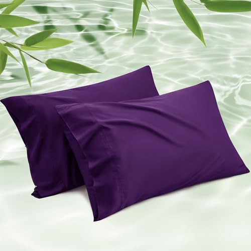 Bedsure Bamboo Rayon Pillow Cases Set of 2, 20x30 Inches - Cooling & Soft