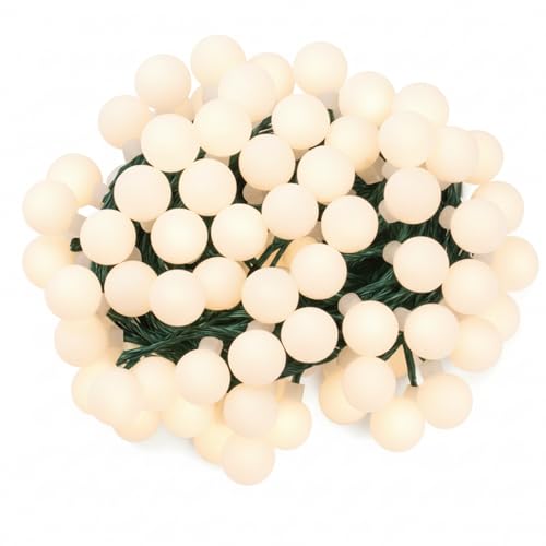 Indoor Outdoor 500 LED Rice Light Reel 36ft Green Cord White Frost Bulbs