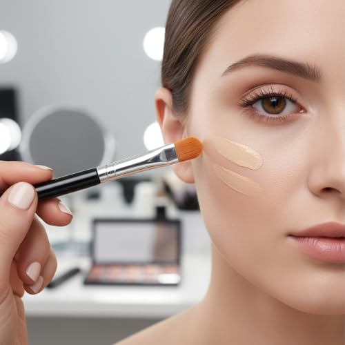 Xyembu Precision Concealer & Eye Shadow Makeup Brush Set, 2-Piece