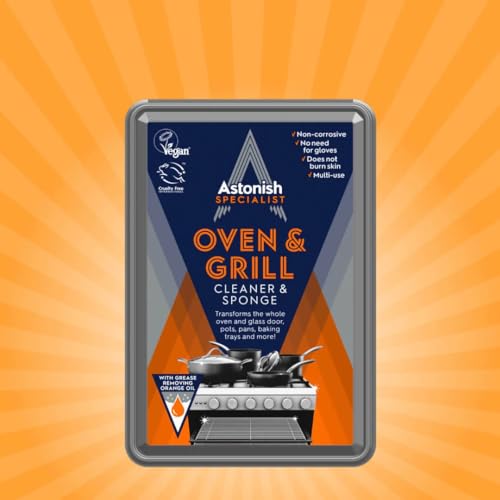 Astonish Oven & Grill Cleaner Paste with Sponge, 250g - Natural Orange Oil