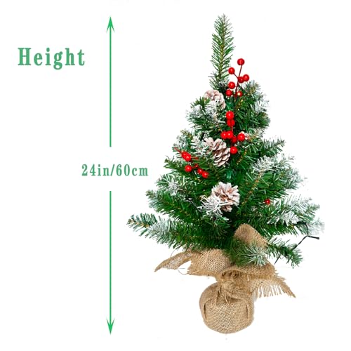 24 Inch Artificial Christmas Tree for Home and Office Decor