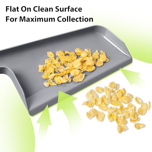 Lumkew Small Broom and Dustpan Set, Portable Handheld Cleaning Brush - Gray