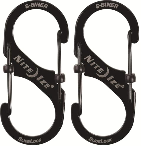 Nite Ize S-Biner SlideLock Dual Locking Carabiner #3 (Pack of 2)