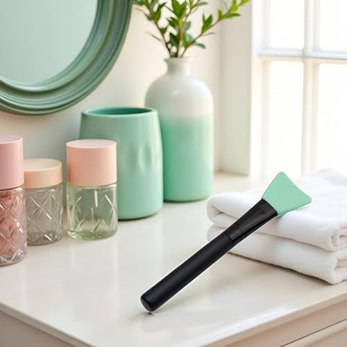Pxiryanlow Mint Green Silicone Face Mask Applicator Brush for Mud Masks