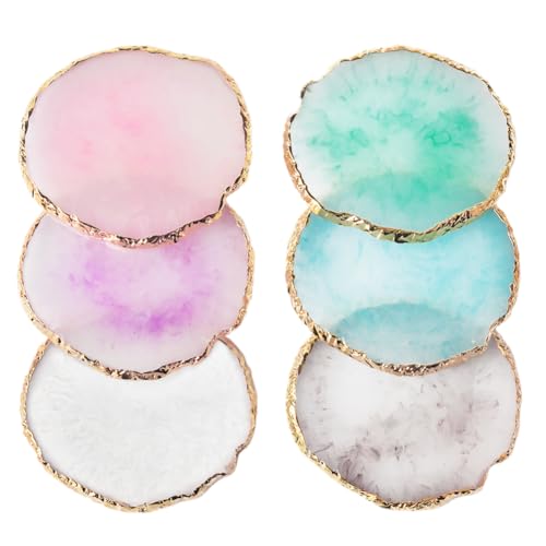 EUBUY Resin Nail Art Palette with Gold Edge Makeup Mixing Tray