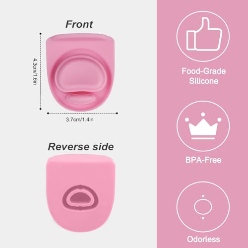 Bubrike Silicone Replacement Stopper for Owala FreeSip Lid - 4 Pack (Gray/White/Pink)