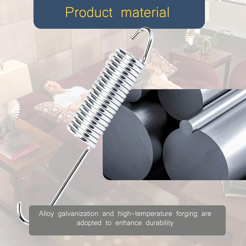 4-1/2 Inch Recliner Replacement Springs - Heavy Duty Stainless Steel (2 Pack)