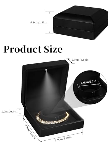Hatori Velvet Bracelet Box with LED Light – Jewelry Organizer for All Occasions