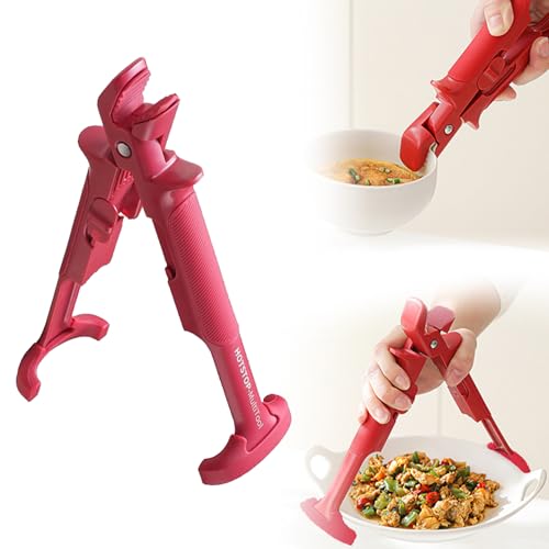 2-in-1 Silicone Anti-Scald Hot Plate Gripper Tongs - Safe & Easy Use