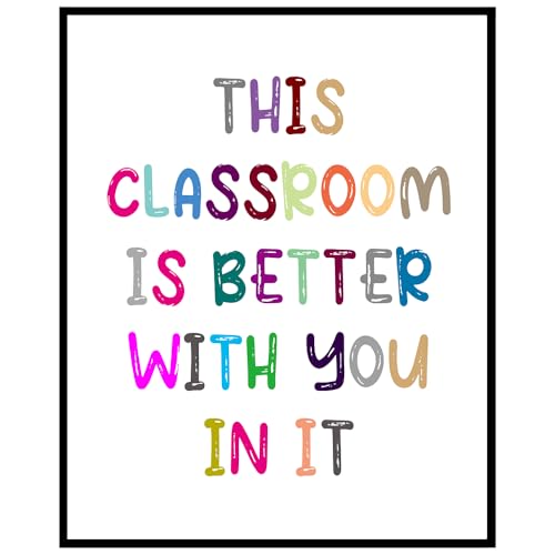 Inspirational Classroom Wall Art Print - Better With You In It 8x10