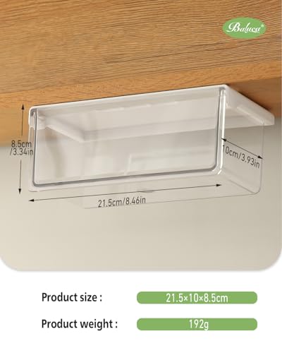 BALUCA Clear Stackable Storage Drawer – 33° Angled Acrylic Makeup Organizer for Vanity & Kitchen