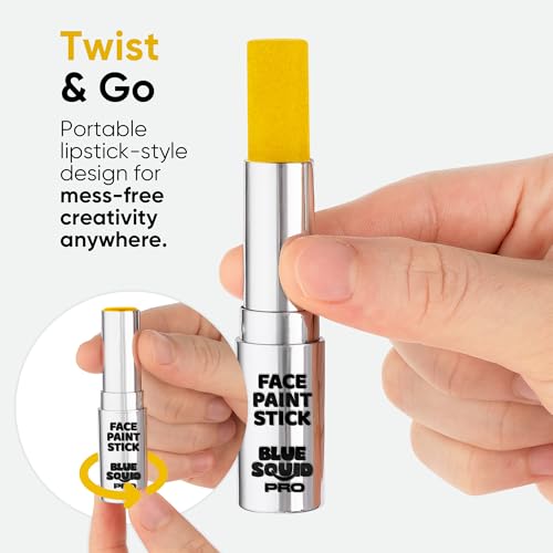 Blue Squid Metallic Gold Face Paint Stick - Waterproof Body Makeup & Sports Eyeblack