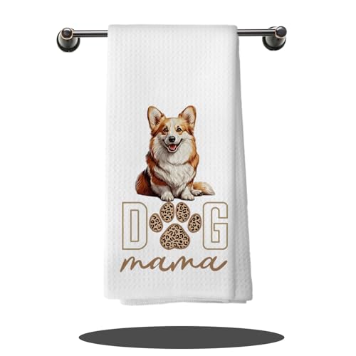 Corgi Dog Kitchen Towel 16x24 Soft Waffle Weave Dish Cloth