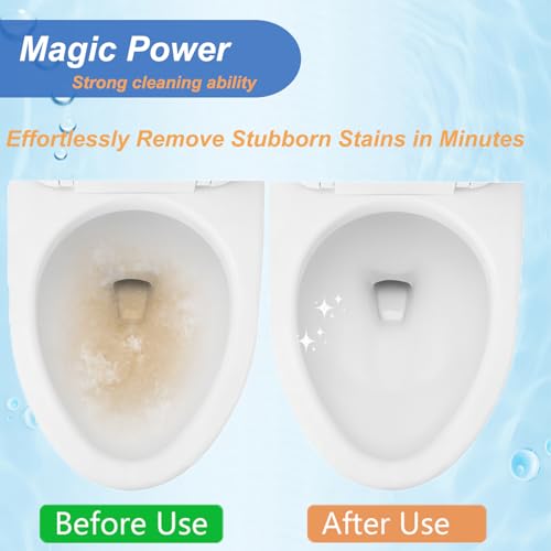 Pumice Stone Toilet Bowl Cleaner with Long Handle - Eco-Friendly Stain Remover