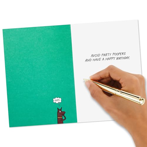 Hallmark Funny Birthday Card - Avoid Party Poopers Design