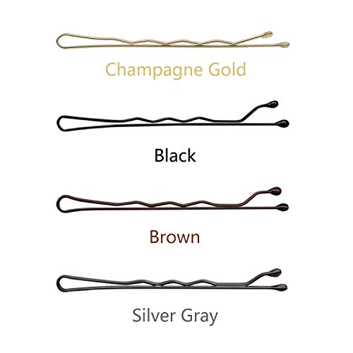 ScivoKaval Black Bobby Pins 100 Count with Storage Case