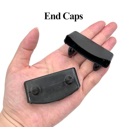 Honigo 20pcs Black Bed Slat End Caps - 54x9mm Plastic Holders