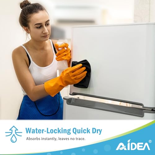 AIDEA 12-Pack Microfiber Cleaning Cloths - Lint-Free, Soft, and Absorbent