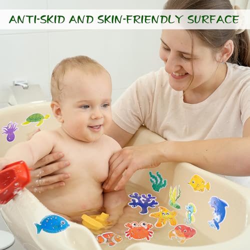 20 PCS Cute Sea Creature Anti-Slip Stickers for Bathtub & Shower