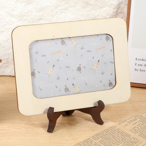 4-Inch Wooden Plate Holder Stand for Display - Fyntave