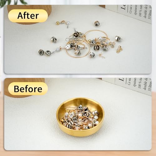 Gold Stainless Steel Jewelry Tray - Small 3.5" Ring Holder Dish (Style 1)