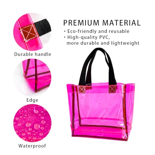 TotePrint Clear Small Tote Bag & Travel Makeup Pouch with Handle