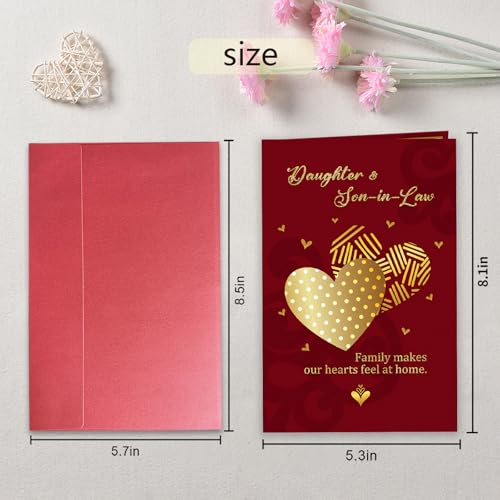 Daughter and Son-in-Law Anniversary Card - Heartfelt Wedding Gift