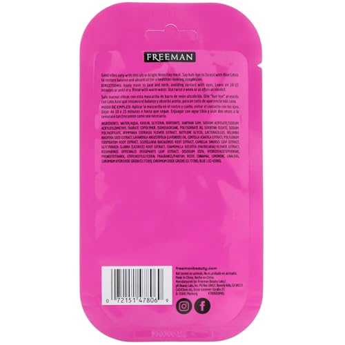 Freeman Neon Vibes Oil Absorbing Clay Mask Travel Size 0.33 oz