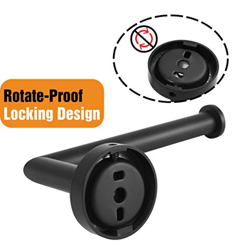 HITSLAM Matte Black Toilet Paper Holder - Rustproof 304 Stainless Steel