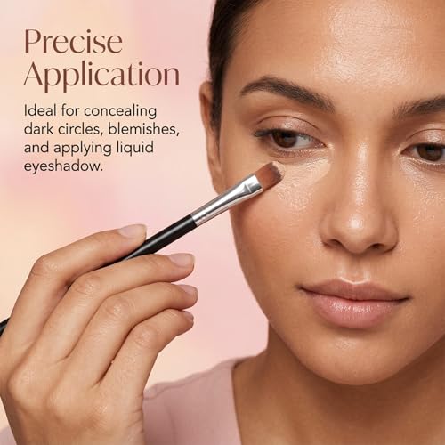 Exclaith 6-Piece Flat Concealer Brush Set for Eyeshadow and Makeup